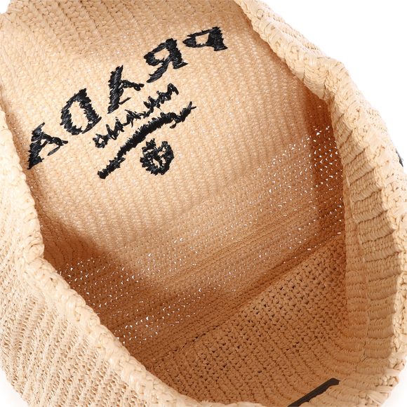 Prada Natural Raffia Logo Tote - Picture 6 of 7